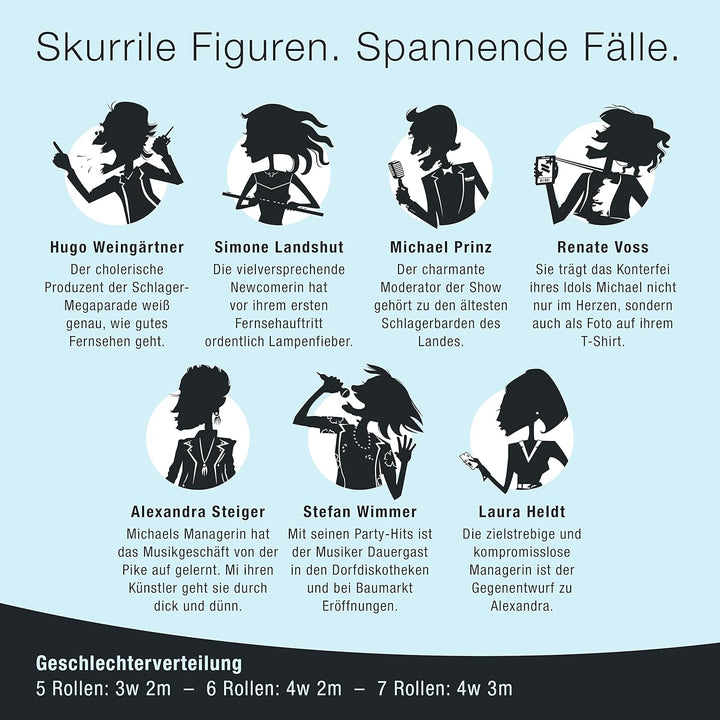 Culinario Mortale® – Ihr Herz schlug Schlager - Krimidinner für Zuhause für 5 bis 7 Personen - unter