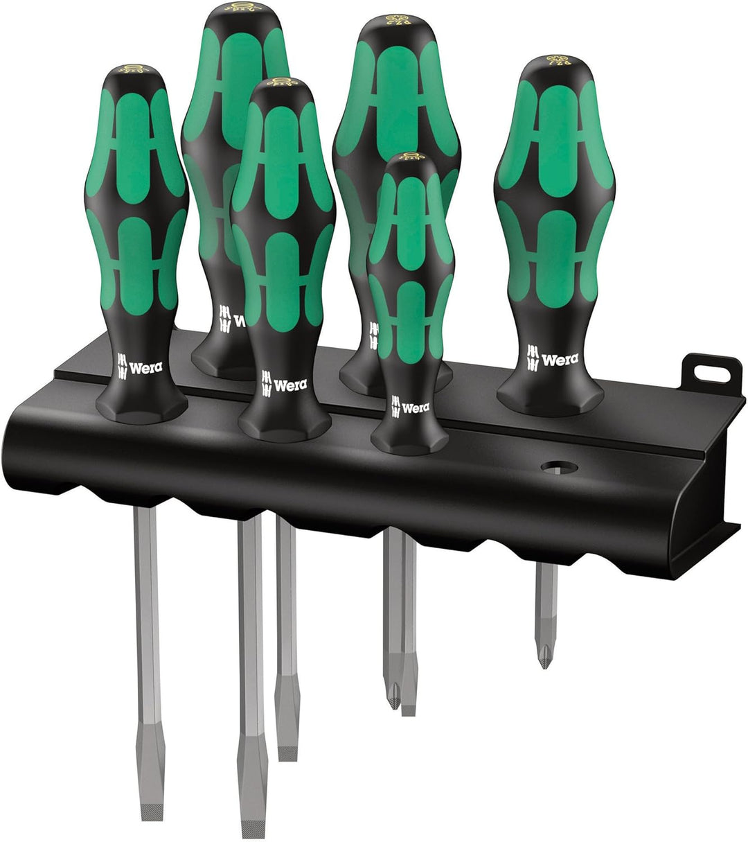 Wera 334/355 SK/6 Schraubendrehersatz Kraftform Plus Lasertip + Rack, 6-teilig, 05007681001