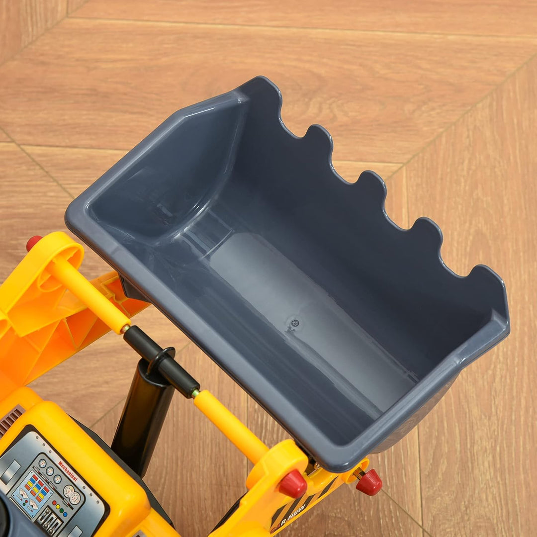 HOMCOM Sitzbagger für Kinder Rutsch Auto Sandspielzeug Rutscherfahrzeug für Kinder 2-3 Jahre PP-Kuns