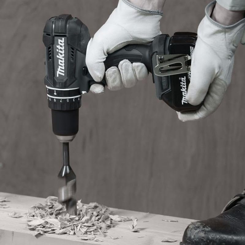 Makita DHP482F3JB Akku-Schlagbohrschrauber 18V in schwarz / 3,0 Ah, 3 Akkus + Ladegerät im MAKPAC