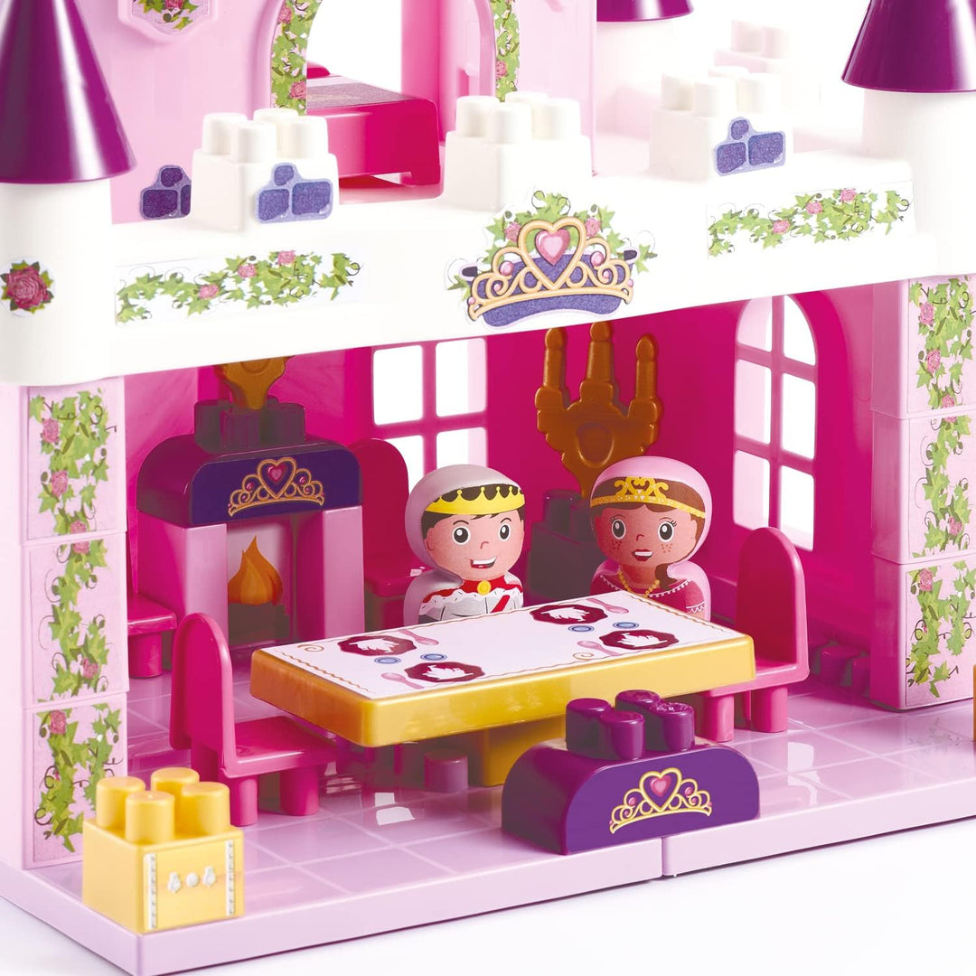 Ecoiffier – Abrick Märchenschloss – Schloss aus grossen Bausteinen, mit Prinzessin, Prinz und Kutsch