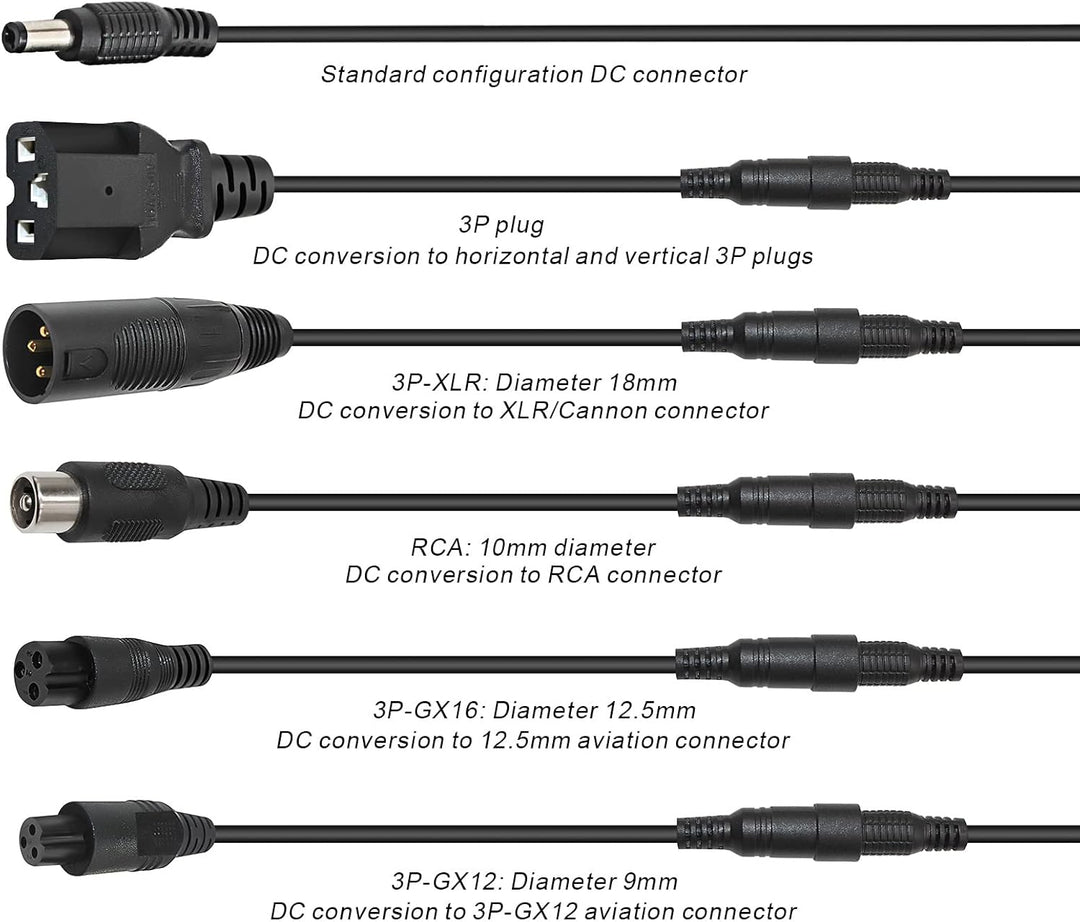 UURRPP 54.6V 2A Li-ion Ladegerät Mehrere Stecker Für Elektrofahrrad Roller E-Bike Boot Motorrad Akku
