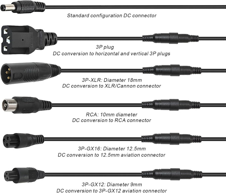 UURRPP 54.6V 2A Li-ion Ladegerät Mehrere Stecker Für Elektrofahrrad Roller E-Bike Boot Motorrad Akku