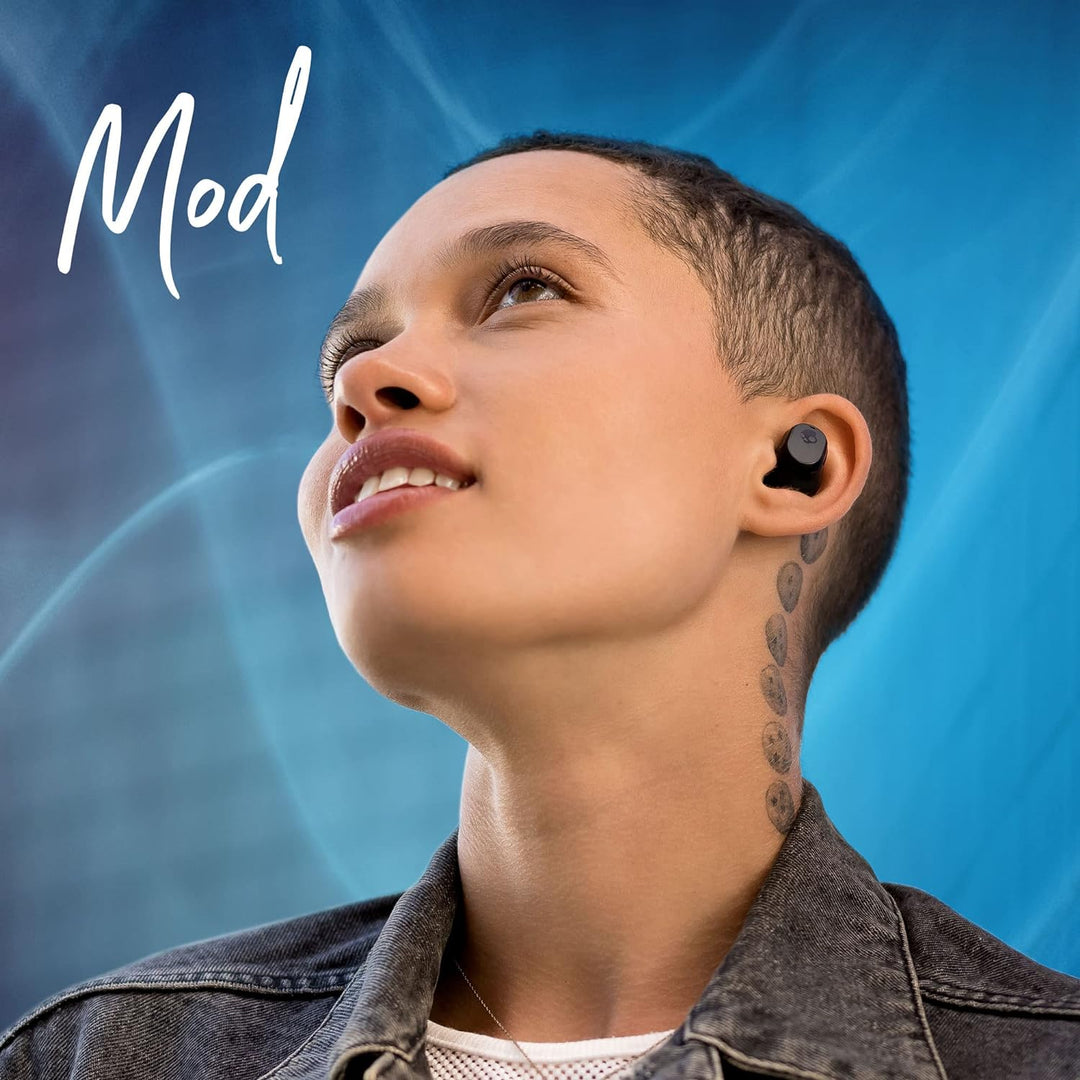 Skullcandy Mod Kabelloser In-Ear Kopfhörer, 34 Std. Akkulaufzeit, Mikro, Kompatibel mit iPhone, Andr