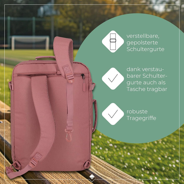 travelite Handgepäck Rucksack/Tasche erfüllt IATA Bordgepäck Mass, Gepäck Serie Kick Off: Praktische