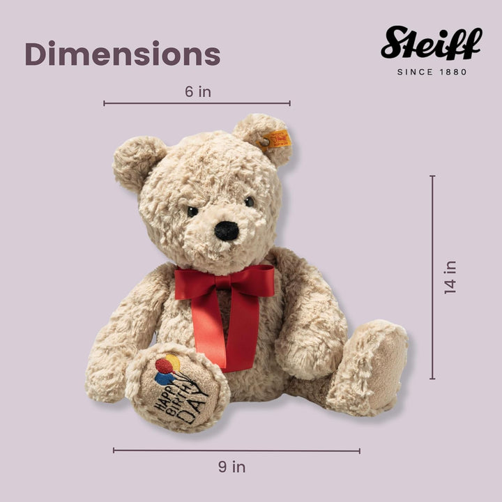 Steiff Kuscheltier Jimmy Teddybär – Happy Birthday, Süsses Stofftier, Jungen, Mädchen & Babys ab 0 M