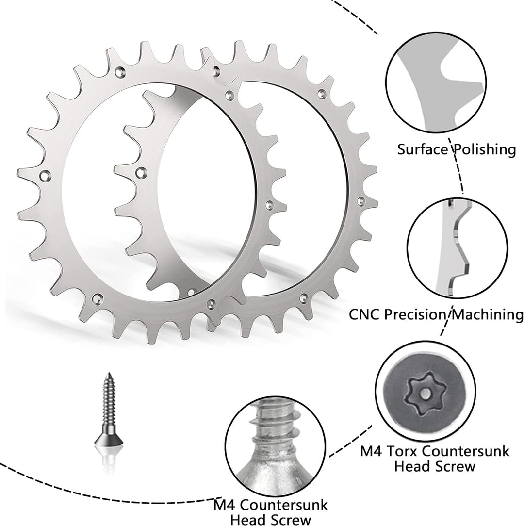 Edelstahl Spikes, 2 Stück Spikes für Bosch Indego XS 300 M700 S 500 M+700 S+500 mit 12 M4 Flachkopfs