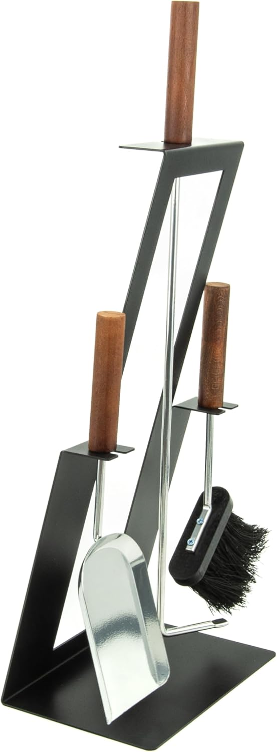 Valo Kaminbesteck Malmö (3 teilig, inkl. Kaminbesen, Schaufel und Schürhaken, Kamingarnitur, Kaminse