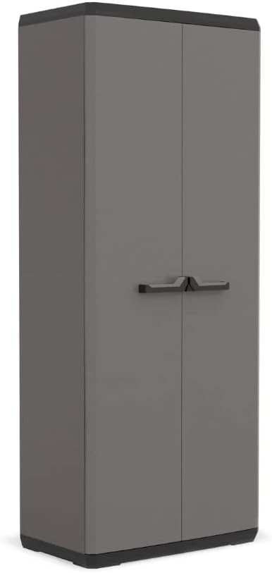 Keter Più Kunststoffschrank, hoch, anthrazit/schwarz, 68 x 39 x 166 cm Tall cabinet, Tall cabinet