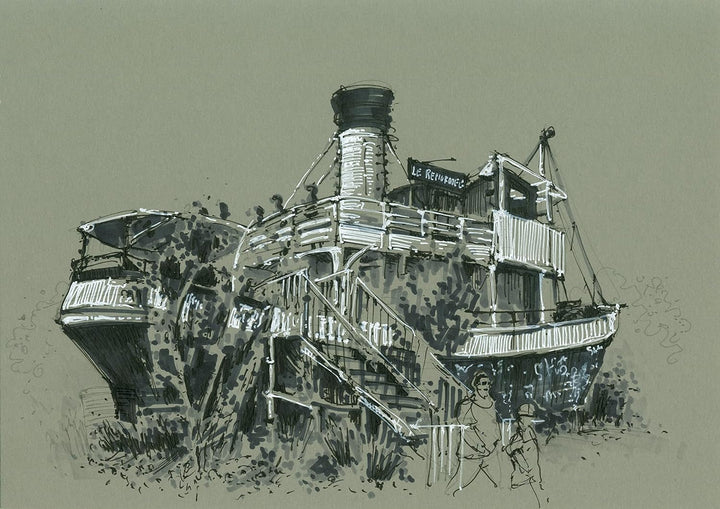 Clairefontaine 975705C - Packung mit 4 Blöcken Paint´ON Vert de gris, DIN A4, kopfseitig geleimt, 30