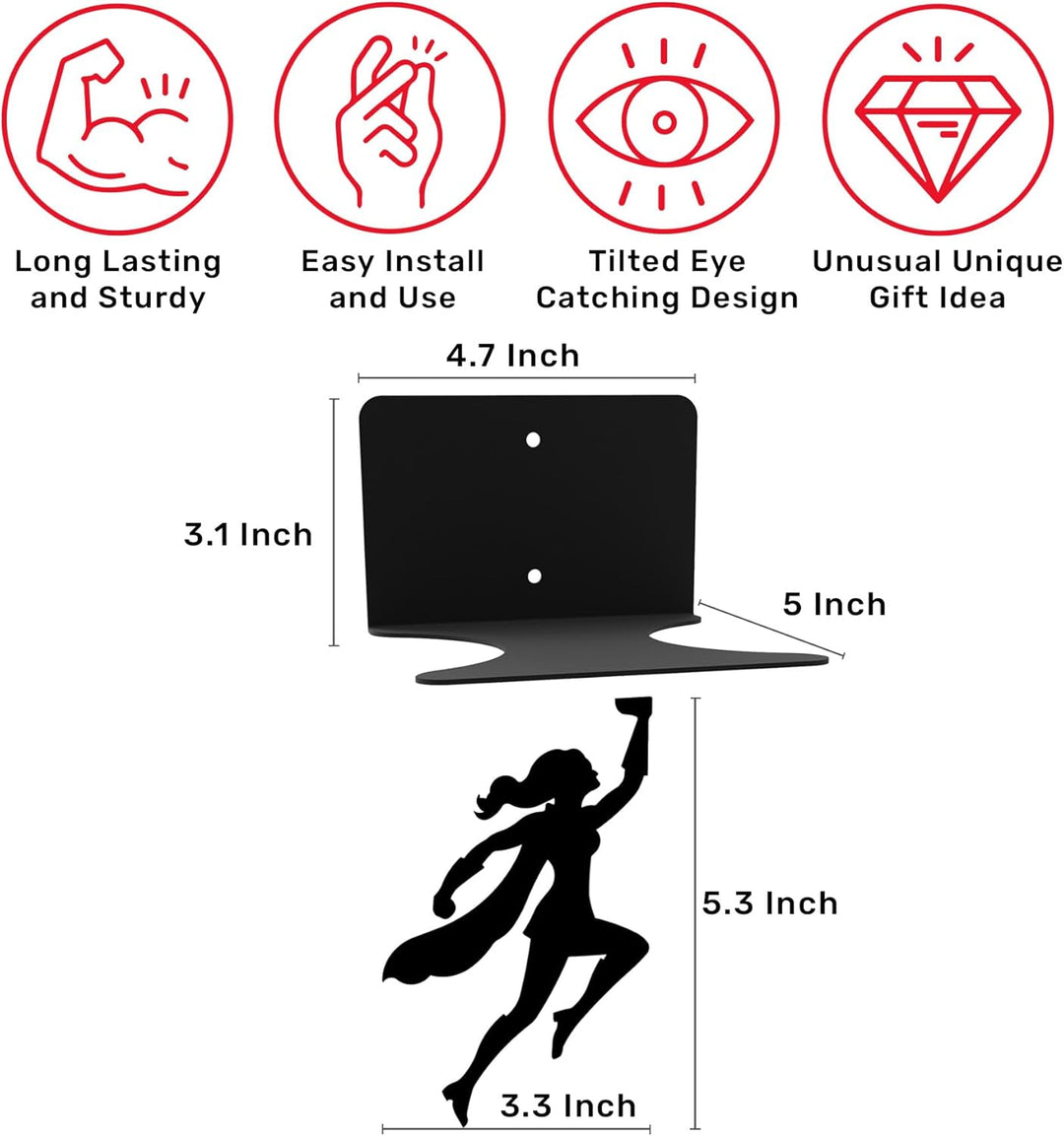 Artori Design Deko Schweberegal Aesthetic Buchstütze Wandregal - Wand Dekoration Buchständer Regal a