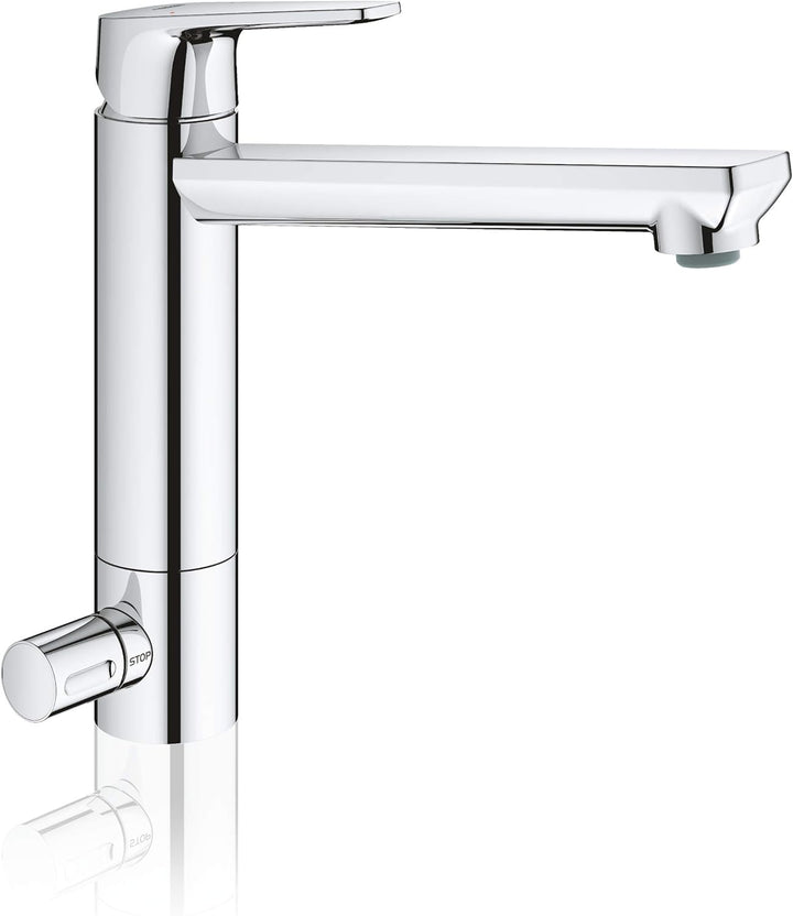 GROHE BauEdge | Küchenarmaturen - Spültischbatterie, integrierte Vorabsperrung, mittelhoher Auslauf