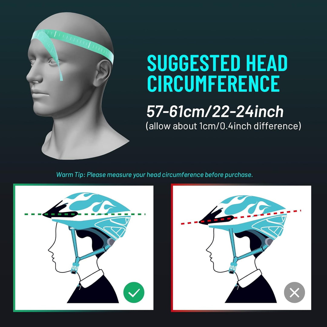 Favoto Fahrradhelm Herren mit Licht - Damenhelm Fahrradhelm Leichtgewicht Atmungsaktiv mit Brille Rü