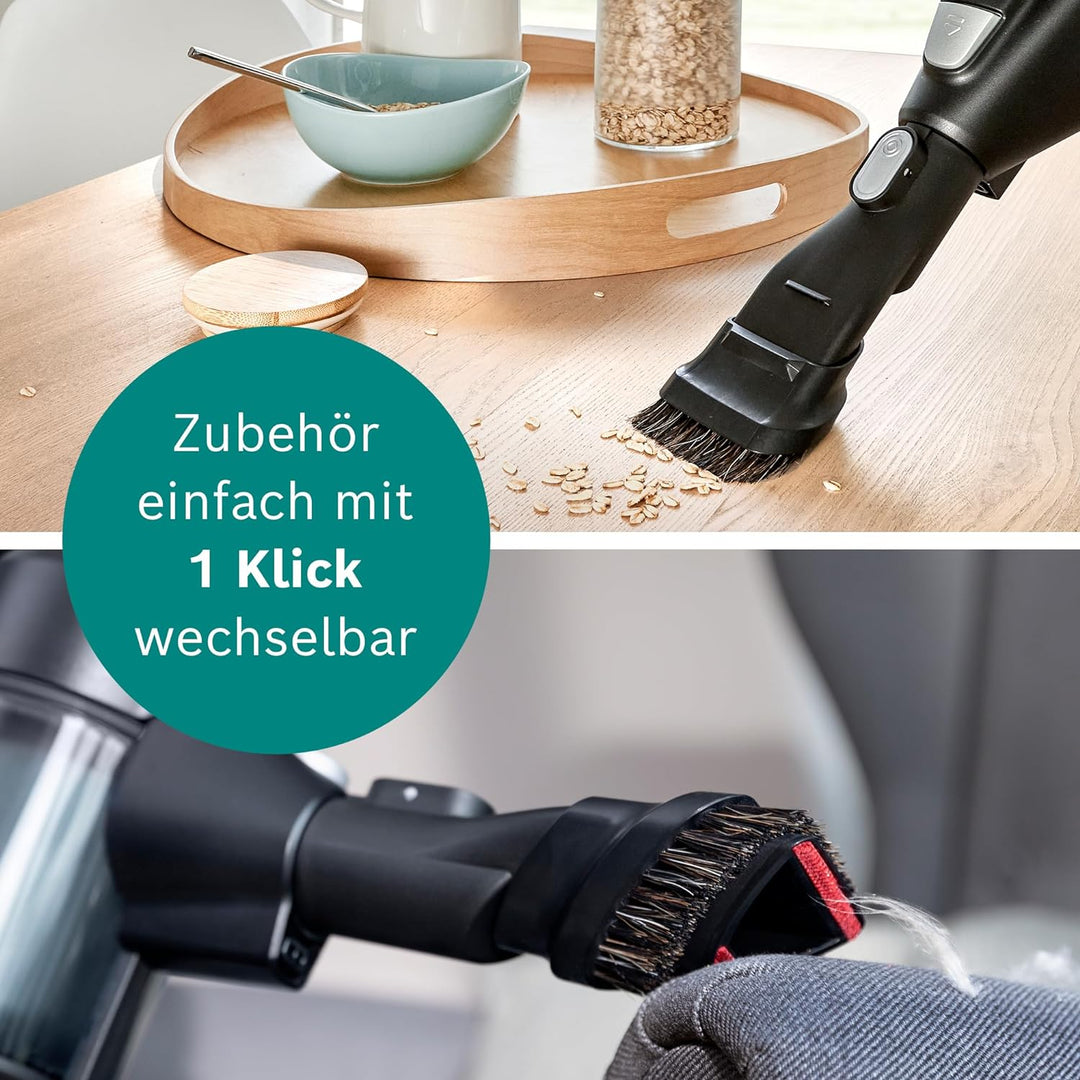 Bosch Akku-Staubsauger Unlimited Serie 6 BKS6111P, kabelloser Handstaubsauger, beutellos, leicht, Hy