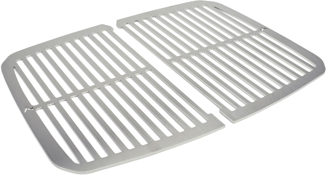 Edelstahl INOX Grillroste für Weber Pulse 2000 | spülmaschinenfest - Set aus 2 Hälften Grillrost Pul
