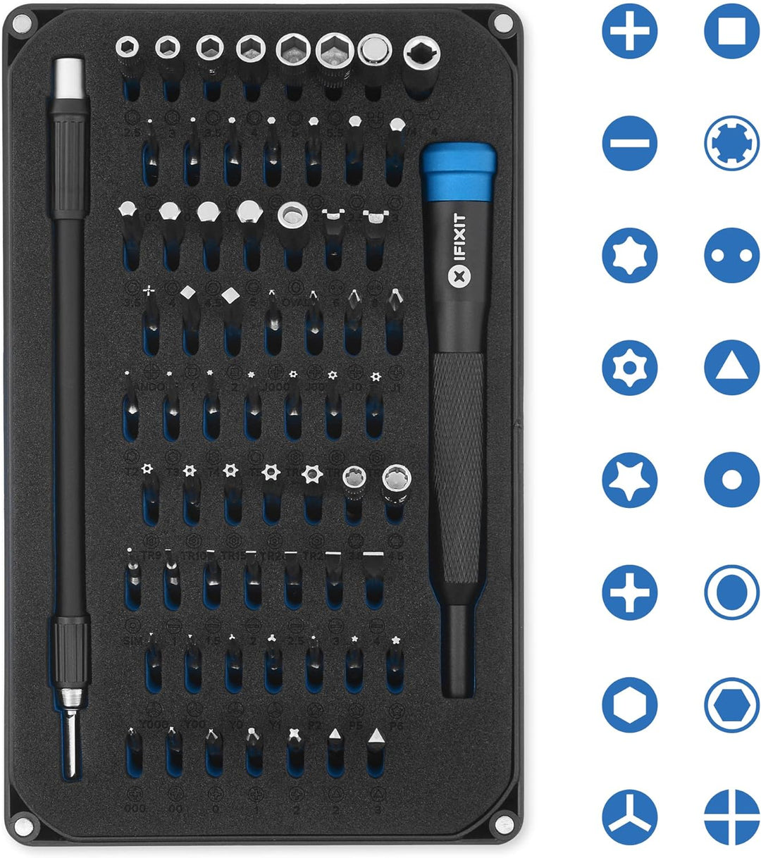 iFixit Mako Precision Bit Set, Bit-Kit mit 64 Bits (4 mm) und Präzisions-Schraubendreher für die Rep