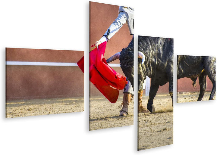 islandburner Bild auf Leinwand Bekämpfung Der Stier Bild Aus Spanien Black Stier Wandbild Poster Kun