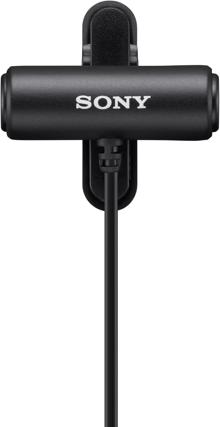 Sony ECM-LV1 Ansteckmikrofon mit Stereo-Tonaufzeichnung, Schwarz Stereo-Lavalier-Mikrofon Single, St