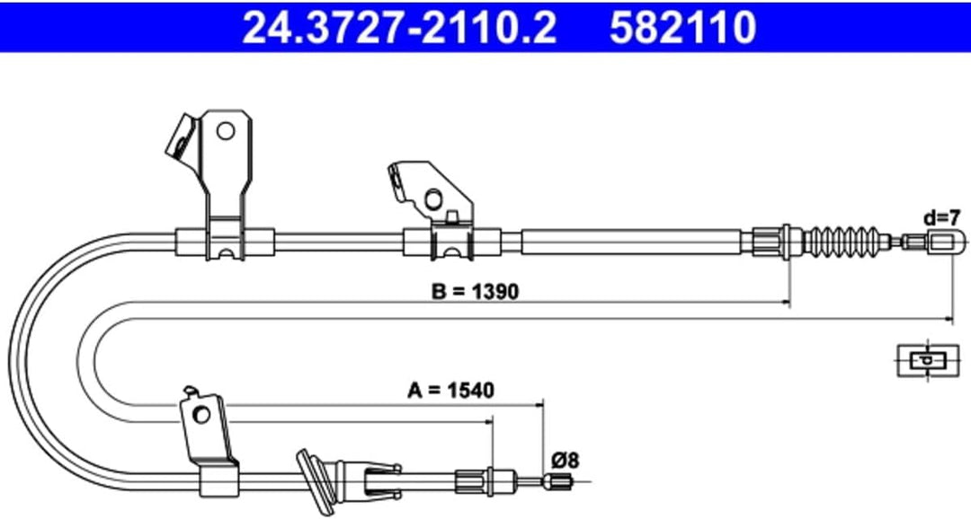 ATE 24372721102 Seilzug, Feststellbremse