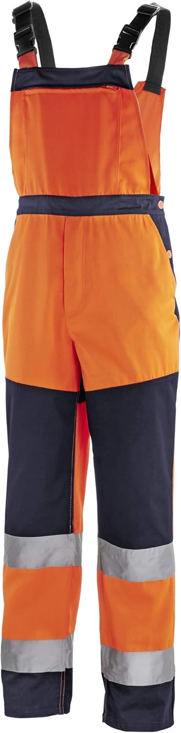 teXXor 4335-64 Warnschutz-Latzhose "Buffalo", Grösse 64, Warnorange/Marineblau Grösse 64 Warnorange/