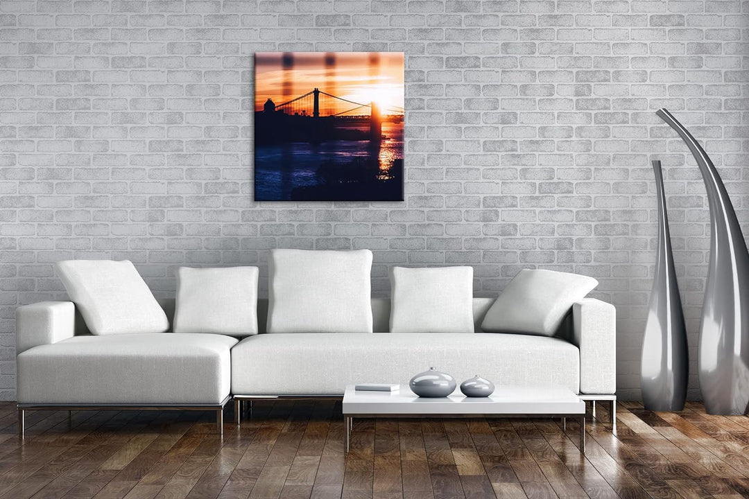 deyoli taumhafte Hängebrücke Format: 60x60 cm als Leinwandbild, Motiv fertig gerahmt auf Echtholzrah