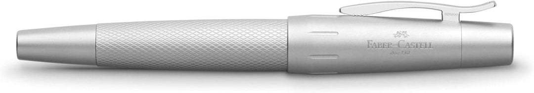 Faber-Castell 148670 - Füller e-motion pure Silver, Federbreite M, inkl. Geschenkverpackung und Konv