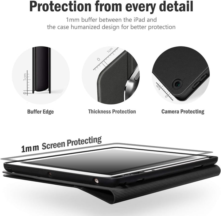 Antbox Hülle für iPad 10.2 (9. Generation/8. Generation/7. Generation) mit stifthalter Auto Schlaf/W