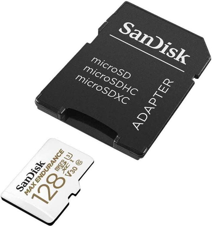 SanDisk MAX ENDURANCE Video Monitoring for Dashcams & Home Monitoring 128 GB microSDXC Memory Card +