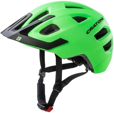 Cratoni Kinder Maxster Pro Fahrradhelm, Lime/Black Matt, XS-S