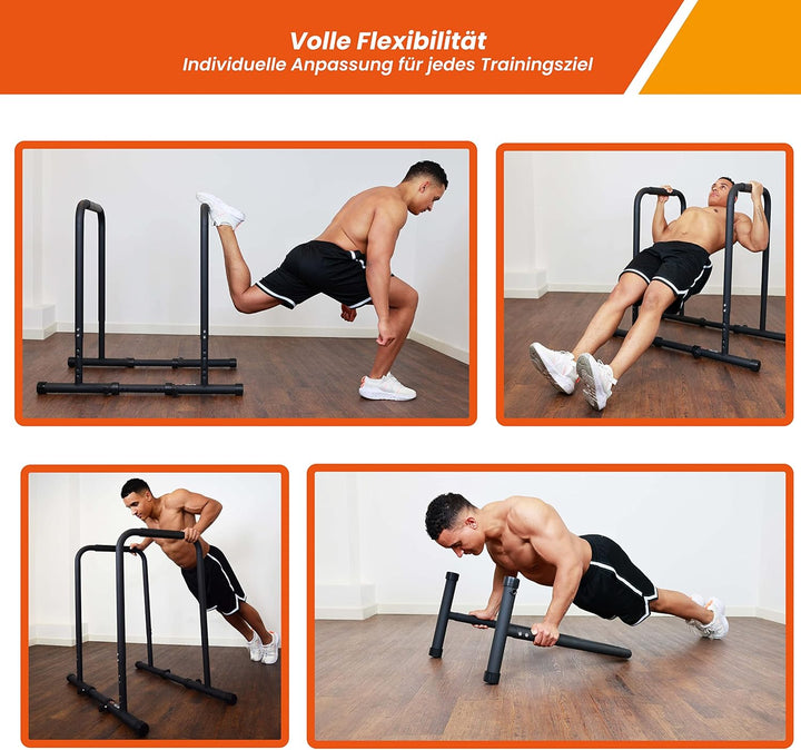 DH FitLife Dip Barren Bars | Dip Station | Kraftstation Fitnessgerät für Zuhause | Parallettes Calis