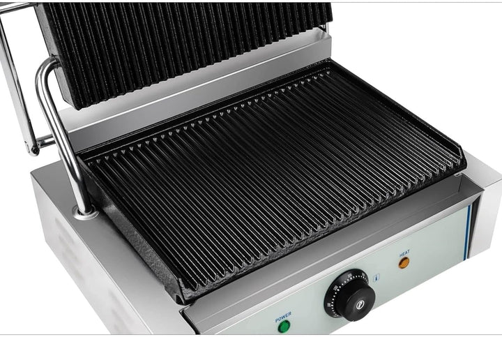 Royal Catering RCKG-2200-G Kontaktgrill Elektrogrill Panini Grill (2200 W, 230 V, Fettauffangschale,