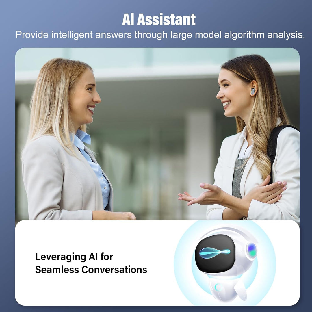 Conyat AI Kopfhörer Übersetzer, 3-in-1Echtzeit Sprachübersetzer Kopfhörer 164 Sprachen mit App, 6 Üb