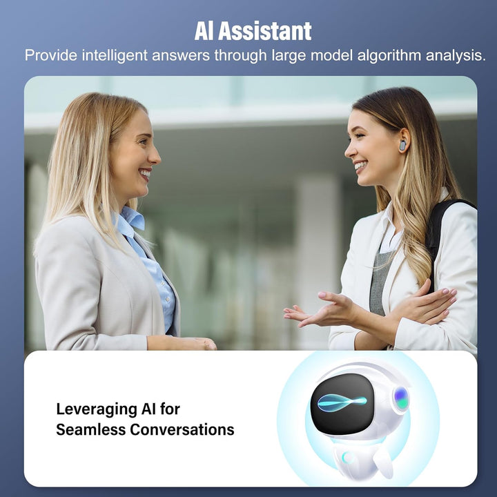 Conyat AI Kopfhörer Übersetzer, 3-in-1Echtzeit Sprachübersetzer Kopfhörer 164 Sprachen mit App, 6 Üb