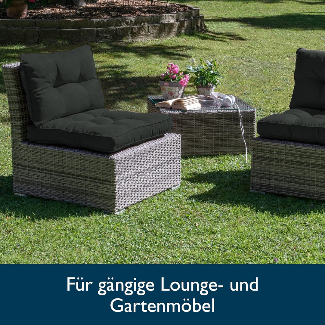 Beautissu Lounge Outdoor RΓΌckenkissen 50x40x12 cm β Wetterfest & Pflegeleicht Gartenkissen Schmutzab