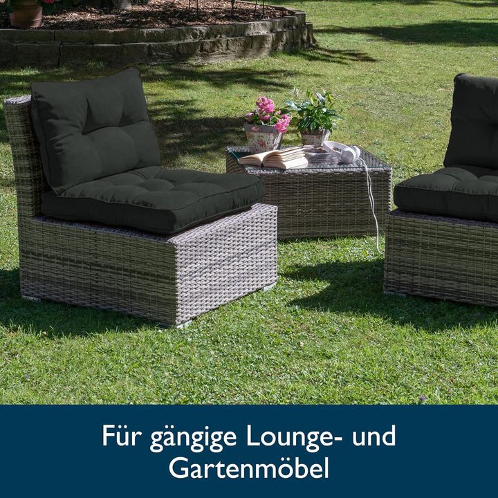 Beautissu Lounge Outdoor RΓΌckenkissen 50x40x12 cm β Wetterfest & Pflegeleicht Gartenkissen Schmutzab