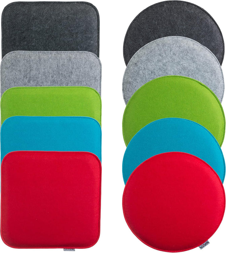 Brandsseller Sitzkissen Filz Eckig Stuhlkissen Sitzpolster Auflagen - 35 x 35 x 2 cm (8er-Vorteilspa