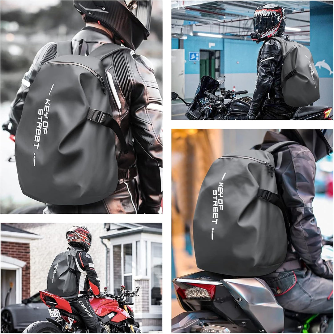 Motorradrucksäcke für Herren, wasserdichter Helmrucksack, Motorradzubehör, Laptoptaschen, Reiserucks