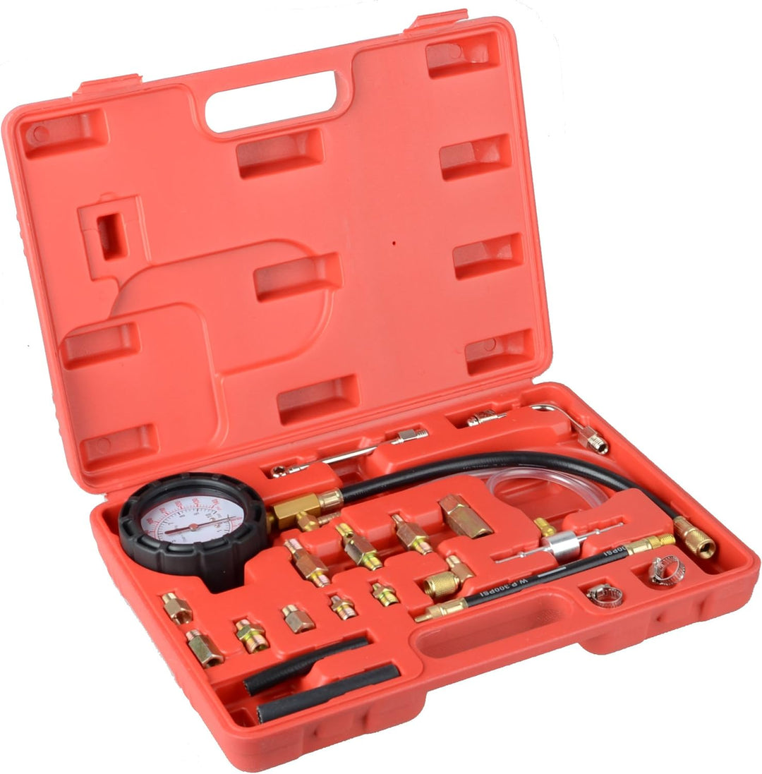 DAYUAN Benzindruck-Tester Set Einspritzanlage Benzindruck-Prüfer Set Druckprüfer Auto PKW Krafststof