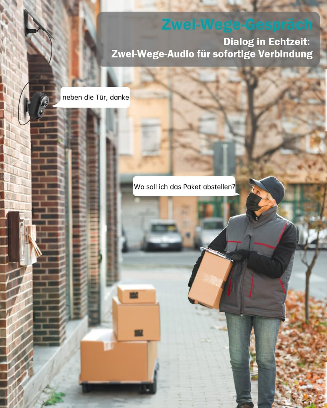 ZUMIMALL Überwachungskamera Aussen/Innen, 2 Pack WLAN Kamera Doppelständer mit Magnethalterung, 100%