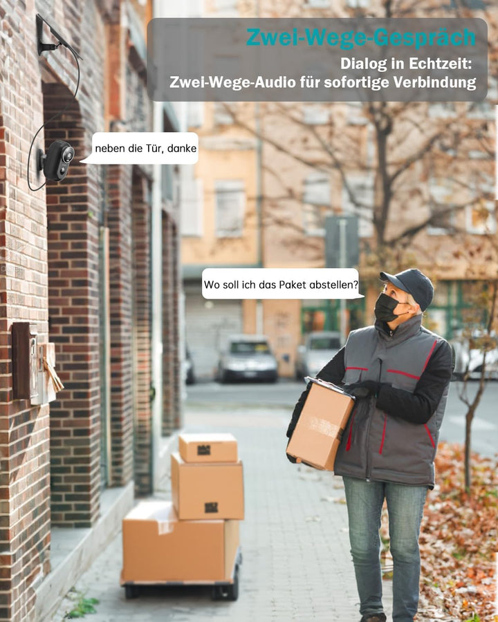 ZUMIMALL Überwachungskamera Aussen/Innen, 2 Pack WLAN Kamera Doppelständer mit Magnethalterung, 100%