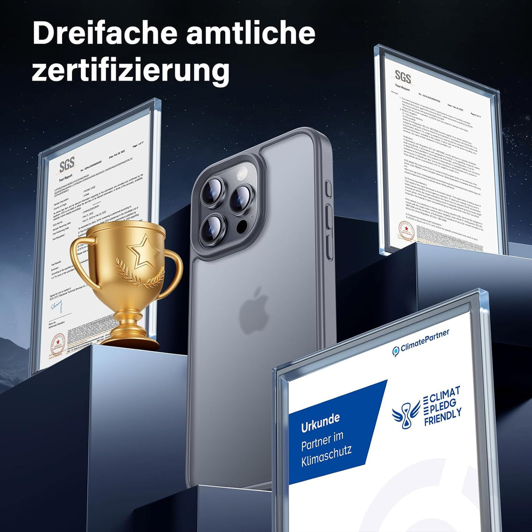 UniqueMe für iPhone 15 Pro Hülle, 5-in-1-Set Handyhülle für iPhone 15 Pro Case Rundumschutz Schutzhü