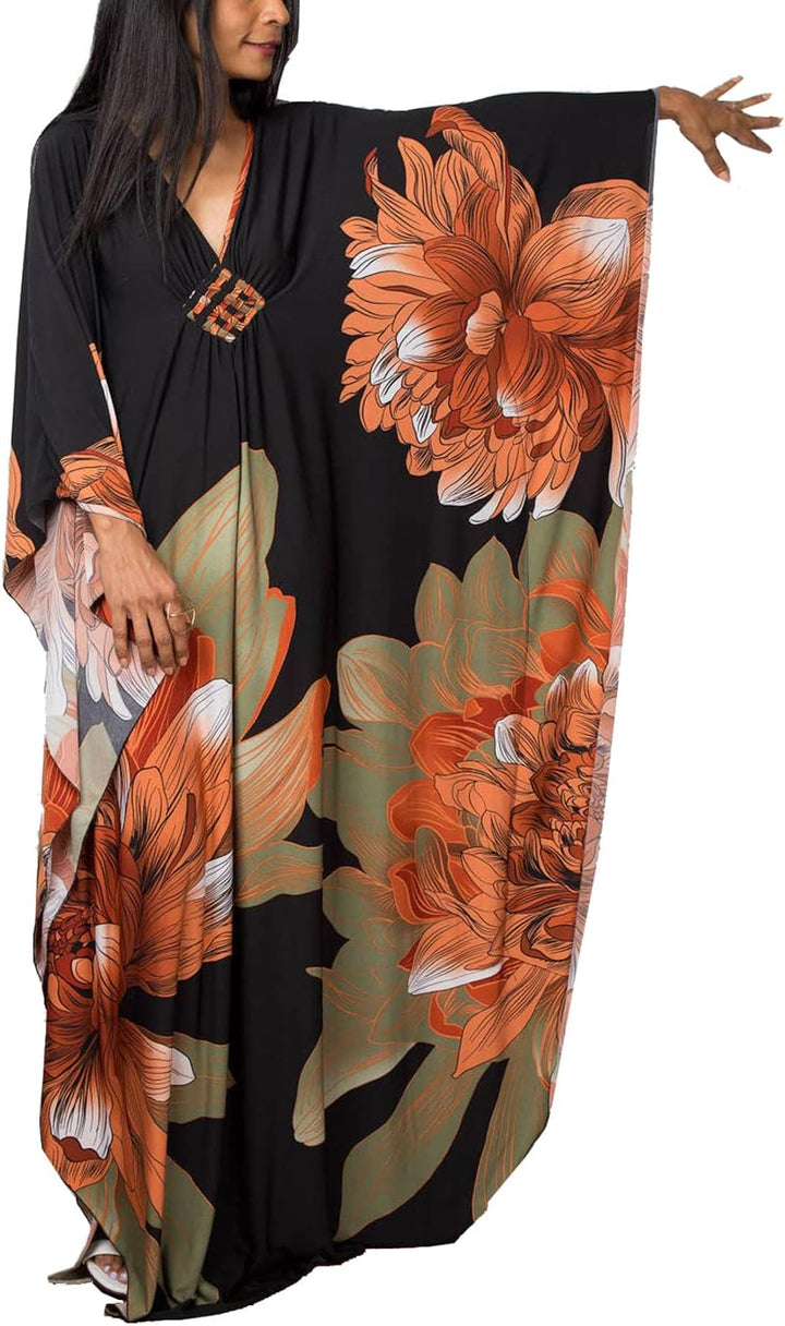 YouKD Frauen Sommer Lange Kaftan Maxi Bohemian Kleid Strand Vertuschungen Bikini Robe Loungewear One