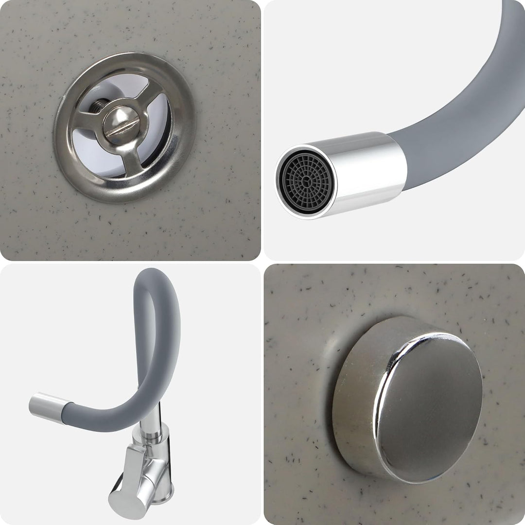 gospo Gartenwaschbecken, 55x42x22.5cm Haushaltsbecken aus hochqualitativem Polystyrol, Ausgussbecken