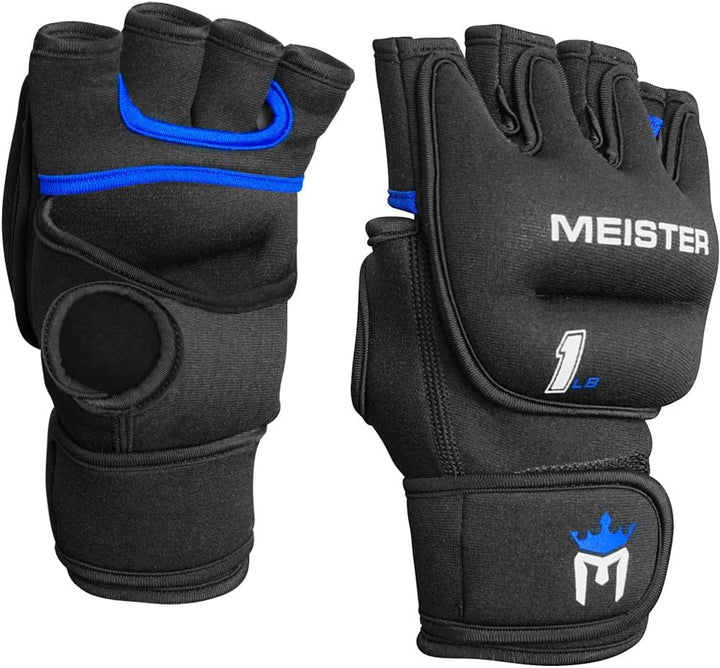Meister Elite Gewichtshandschuhe aus Neopren, für Cardio und schwere Hände, 0,5 kg, 2 Stück schwarz