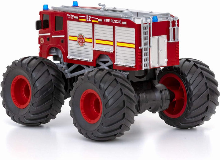 Diawell Ferngesteuertes Auto RC Monstertruck mit Sound Feuerwehr Geländewagen Offroad-Auto Spielzeug