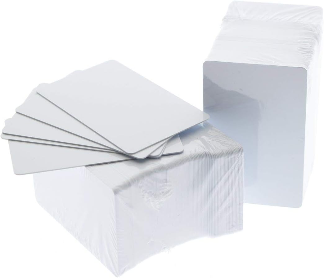 Blanko PVC-Karten für ID Badge Drucker – Graphic Qualität Weiss Kunststoff CR80 30 mil (cr8030) durc