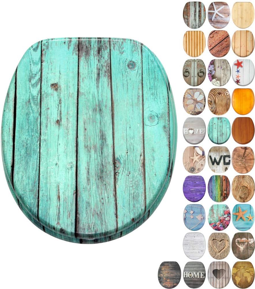 Sanilo WC Sitz, viele schöne Holz Toilettendeckel zur Auswahl, hochwertige und stabile Qualität (Lum