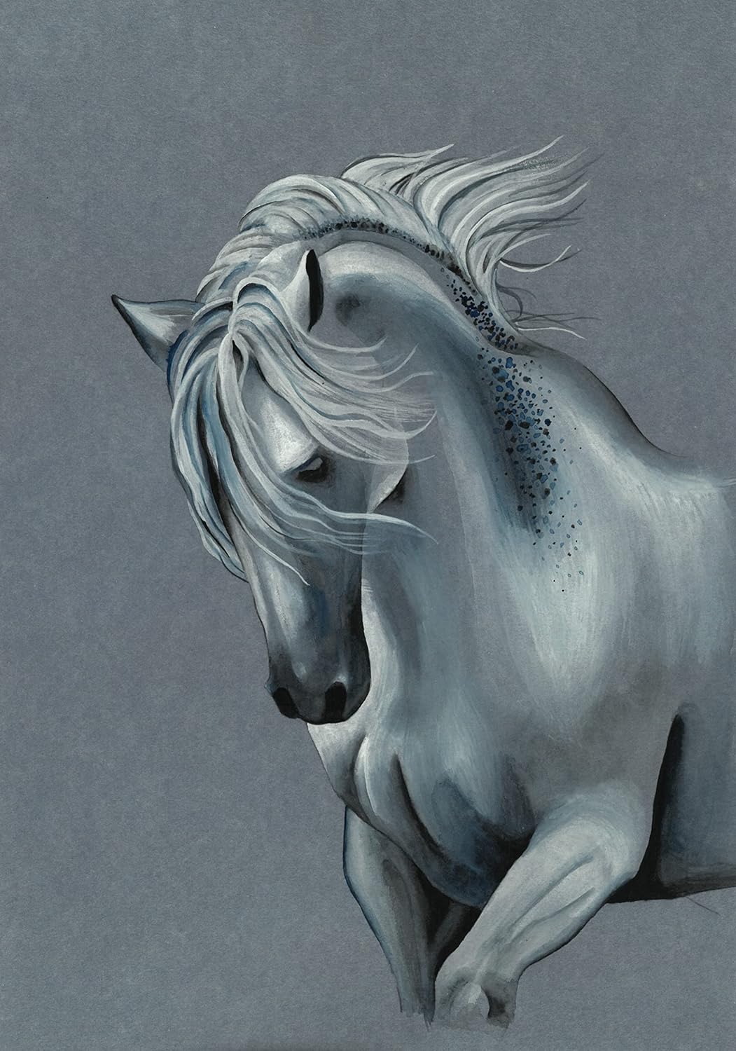 Clairefontaine 975701C - Packung mit 4 Blöcken Paint´ON Denim, DIN A4, kopfseitig geleimt, 15 Blatt,