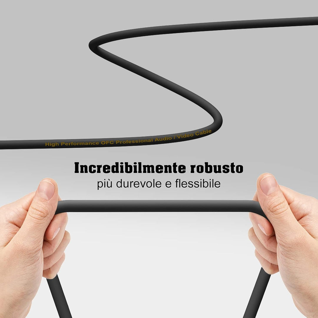 NUOSIYA XLR Kabel 10m 1Pack Mikrofonkabel, 3-Pin XLR Stecker auf Buchse Mikrofonkabel für Mikrofon,