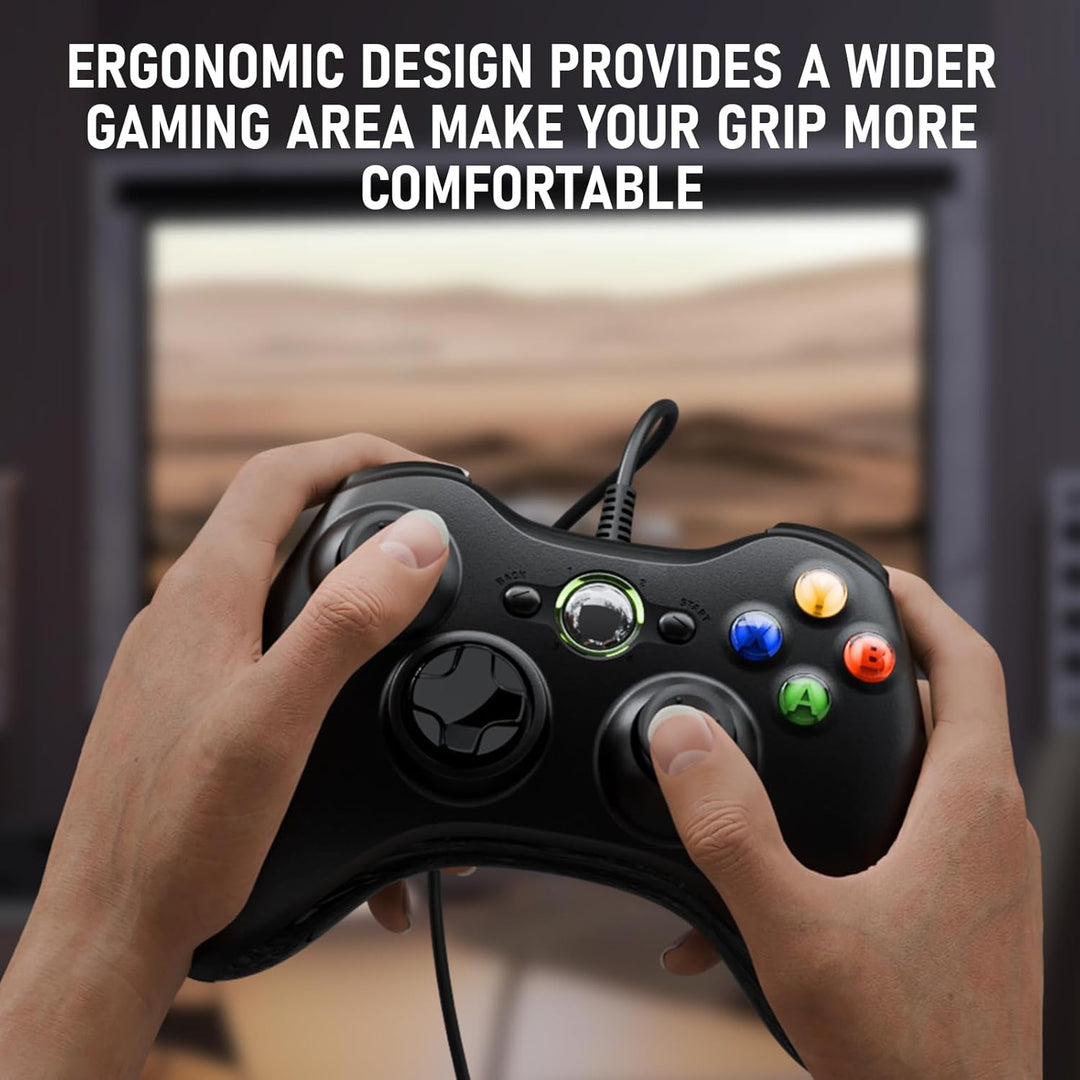 Diswoe Controller 2er Pack für PC Xbox 360, PC Controllers 2er Pack Wired USB Gamepad mit Kabel Joys